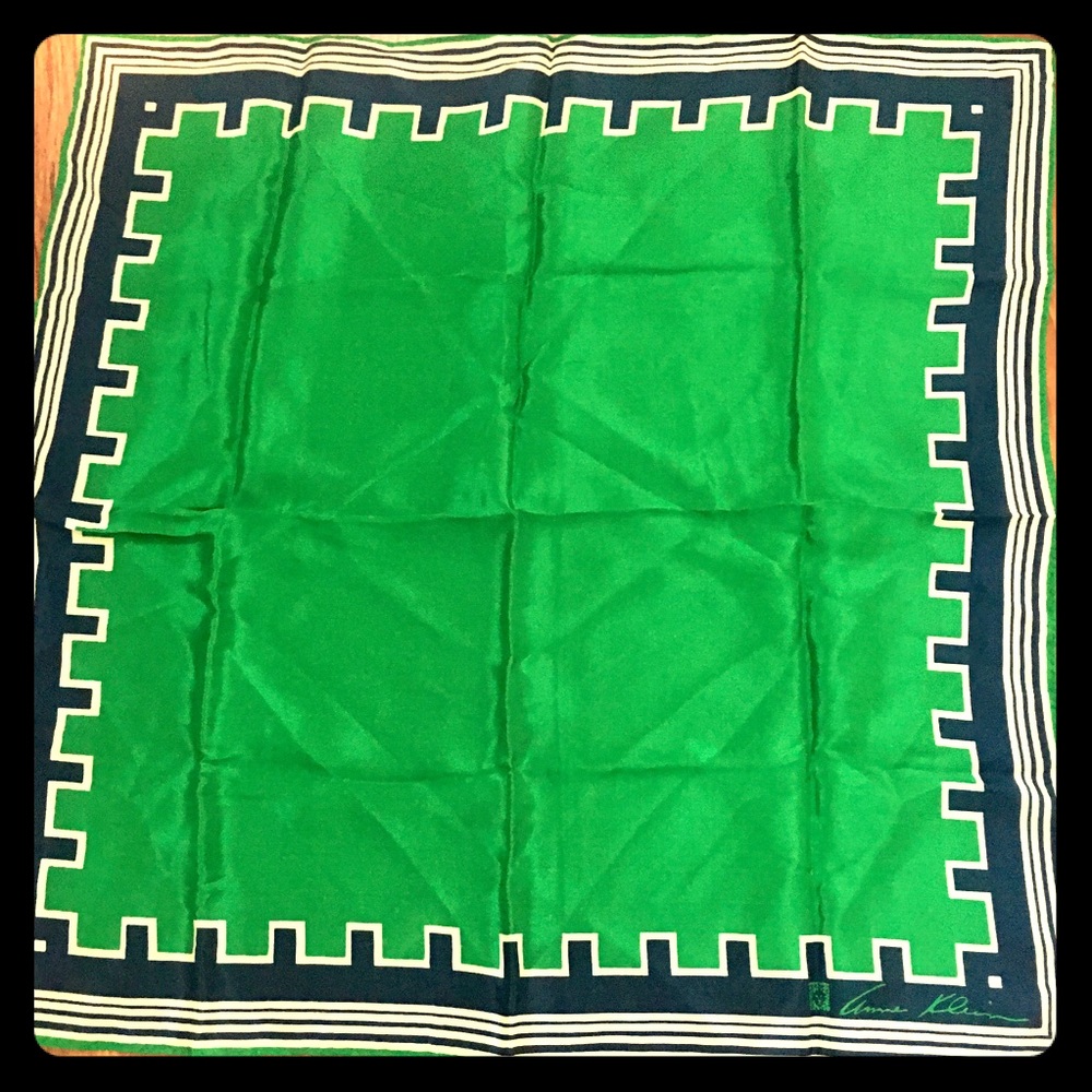 Anne Klein vintage silk scarf 60s 70s